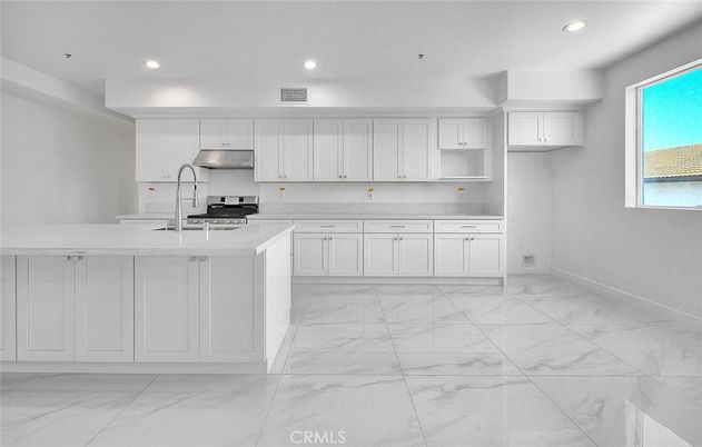 Interior, Kitchen, Marble, Recessed Lighting, Stainless Steel Appliances