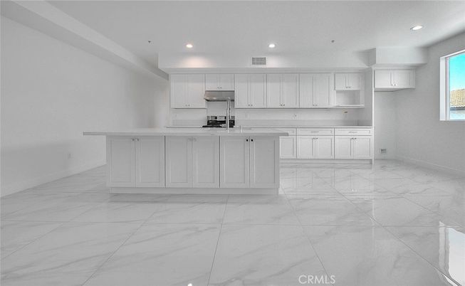 Interior, Kitchen, Marble, Recessed Lighting, Stainless Steel Appliances