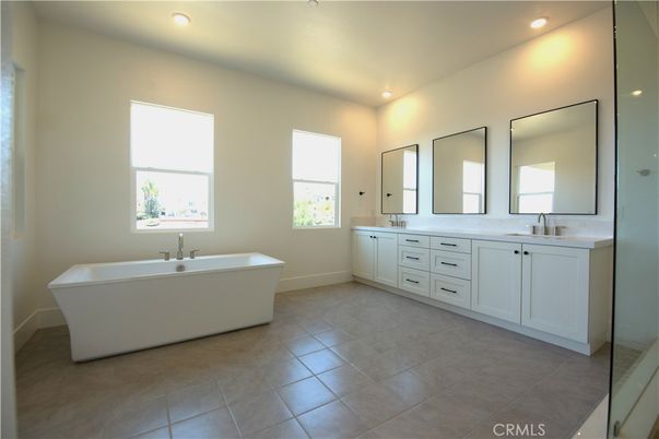 Bathroom, Dual Sink Vanities, Free Standing Baths, Interior, Recessed Lighting