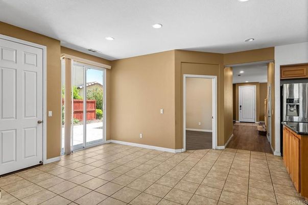 Empty room, Interior, Kitchen, Recessed Lighting, Stainless Steel Appliances