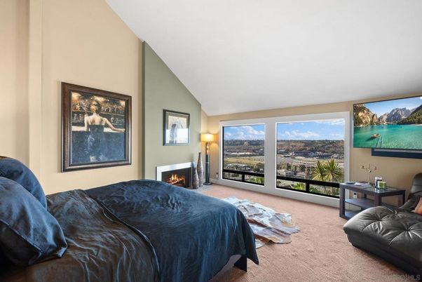 Bedroom, Fireplace, Interior
