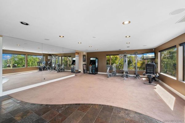 Fitness Equipment, Gym, Interior, Recessed Lighting