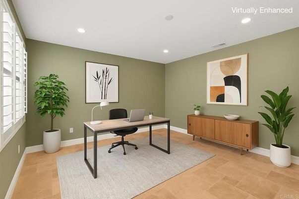 Home Office, Interior, Recessed Lighting