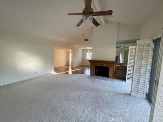 Empty room, Fireplace, Interior