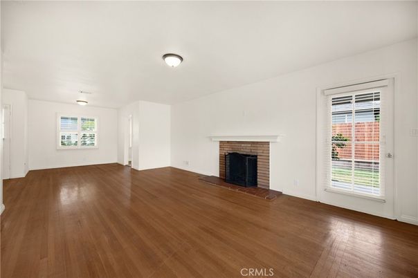 Empty room, Fireplace, Interior, Wood Texture Flooring