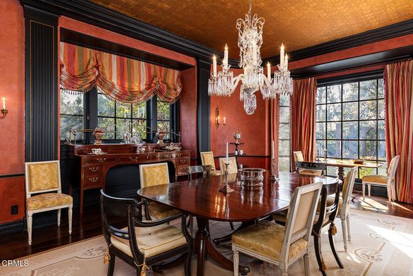Chandelier, Dining room, Interior, Wood Texture Flooring