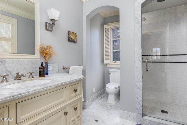 Bathroom, Glass Shower, Interior, Marble