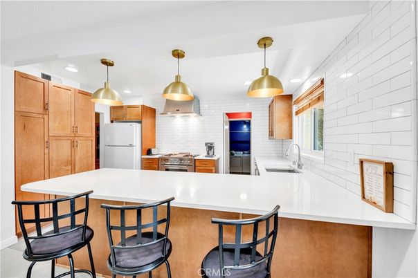 Interior, Kitchen, Pendant Lights, Recessed Lighting, Stainless Steel Appliances