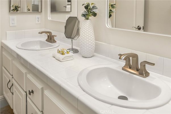 Bathroom, Dual Sink Vanities, Interior, Tile Countertops