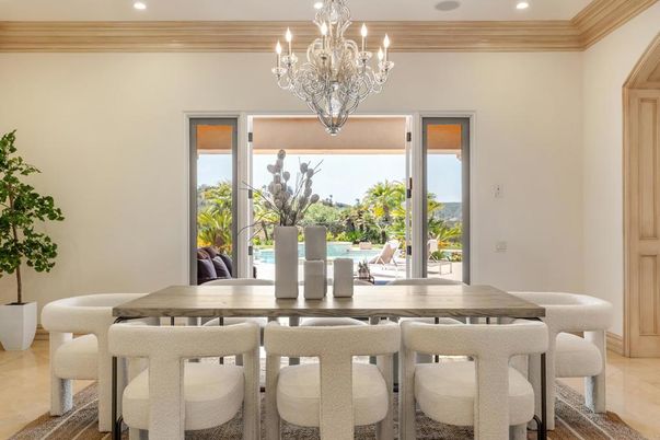 Chandelier, Dining room, Interior, Recessed Lighting