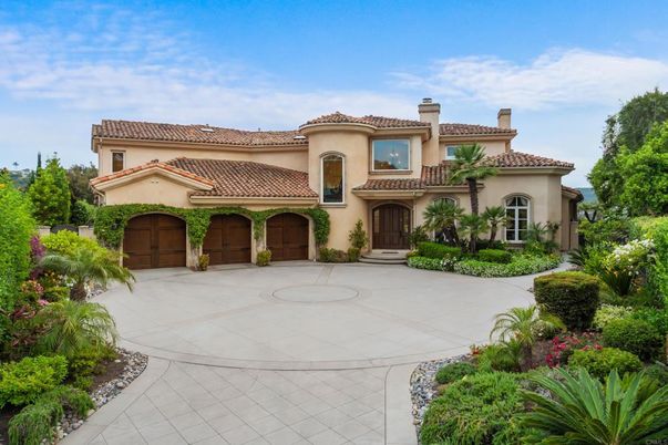Attached, Backyard, Exterior, Facade, Mediterranean