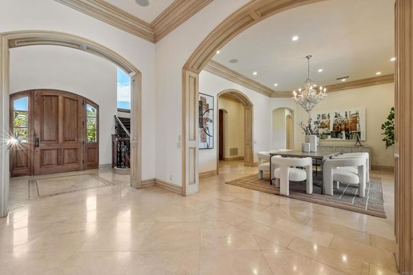 Chandelier, Dining room, Interior, Recessed Lighting