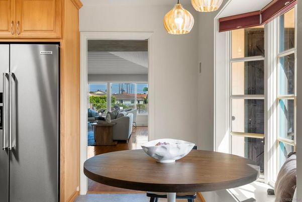 Interior, Kitchen, Living room, Stainless Steel Appliances, Wood Texture Flooring