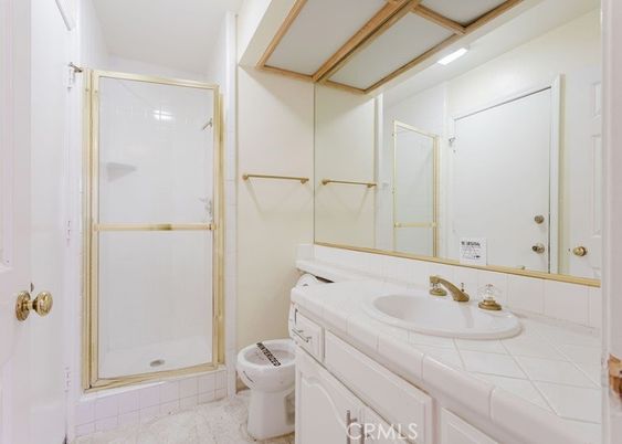 Bathroom, Glass Shower, Interior, Tile Countertops