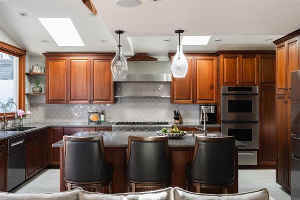 Interior, Kitchen, Pendant Lights, Recessed Lighting, Stainless Steel Appliances