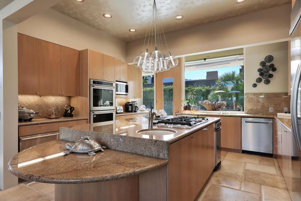 Interior, Kitchen, Pendant Lights, Recessed Lighting, Stainless Steel Appliances