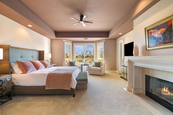 Bedroom, Fireplace, Interior, Recessed Lighting