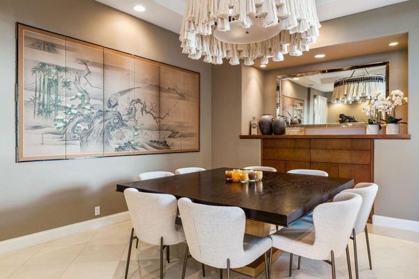 Chandelier, Dining room, Interior, Recessed Lighting