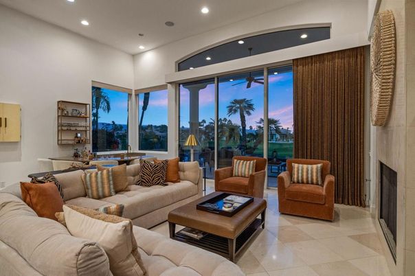 Dining room, Fireplace, Interior, Living room, Recessed Lighting