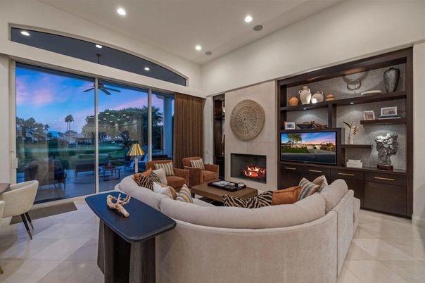 Fireplace, Interior, Living room, Recessed Lighting
