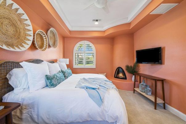 Bedroom, Fireplace, Interior, Recessed Lighting