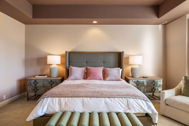 Bedroom, Interior, Recessed Lighting