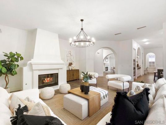 Chandelier, Fireplace, Interior, Living room, Wood Texture Flooring