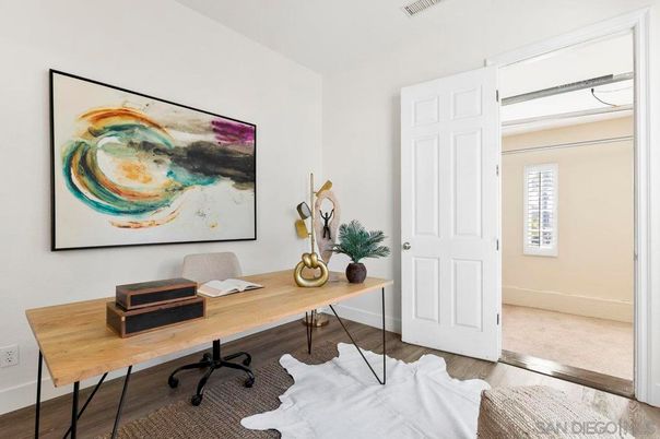 Home Office, Interior, Wood Texture Flooring