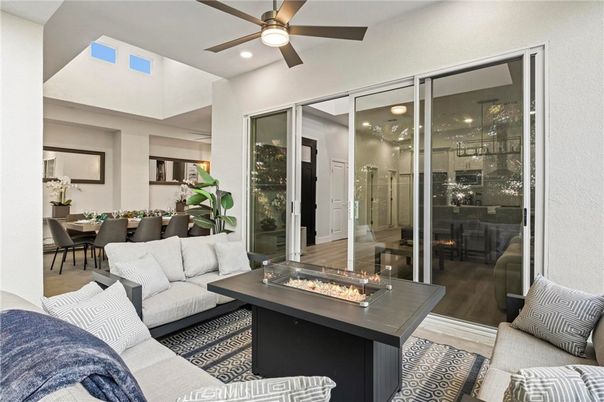 Dining room, Interior, Living room, Recessed Lighting, Wood Texture Flooring