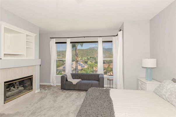Bedroom, Fireplace, Interior