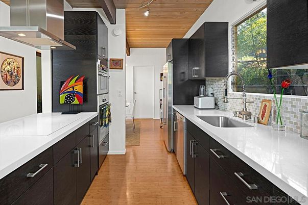 Interior, Kitchen, Stainless Steel Appliances, Wooden Ceilings, Wood Texture Flooring