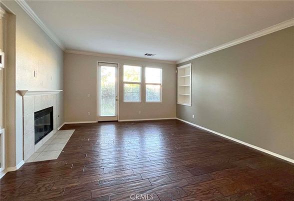 Empty room, Fireplace, Interior, Wood Texture Flooring