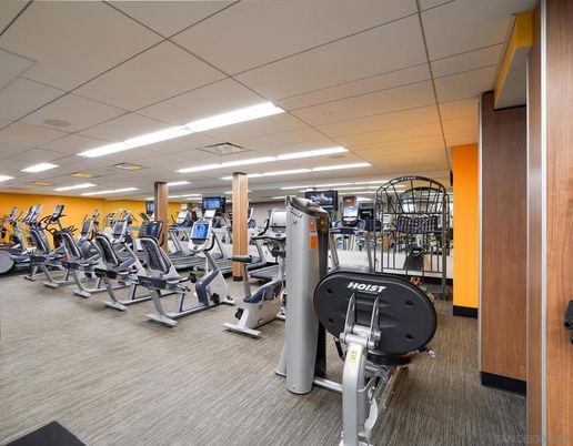 Fitness Equipment, Gym, Interior, Recessed Lighting