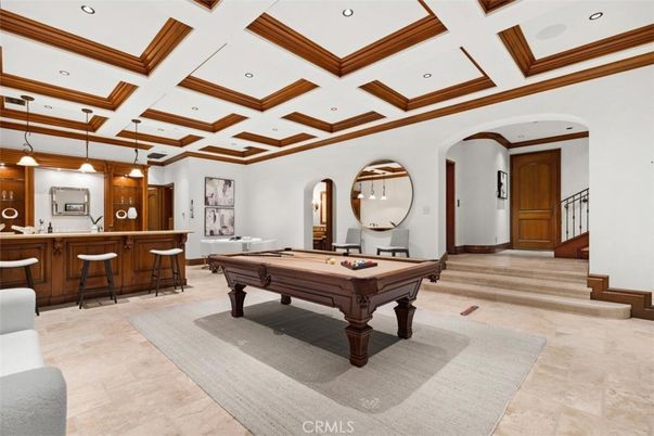 Billiard Table, Game Room, Interior, Pendant Lights, Recessed Lighting