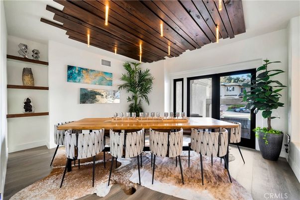 Dining room, Interior, Wooden Beams, Wooden Ceilings, Wood Texture Flooring