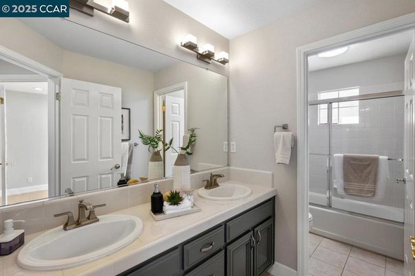 Bathroom, Dual Sink Vanities, Glass Shower, Interior