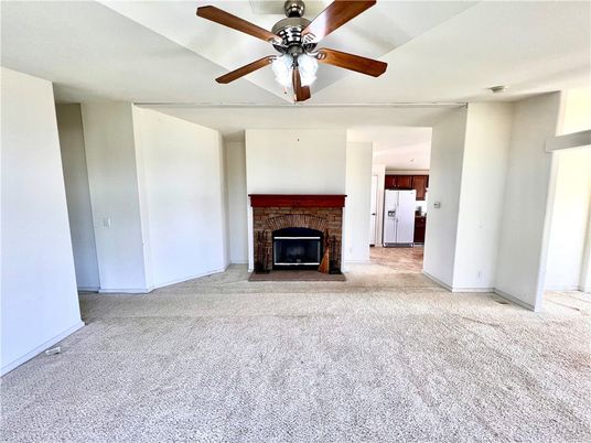 Empty room, Fireplace, Interior