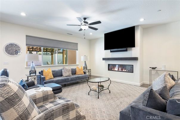 Fireplace, Interior, Living room, Recessed Lighting