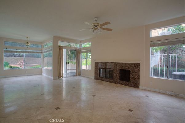 Empty room, Fireplace, Interior