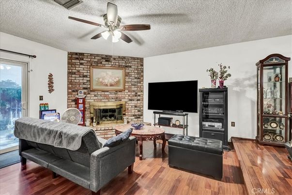 Fireplace, Interior, Living room, Stone Walls, Wood Texture Flooring