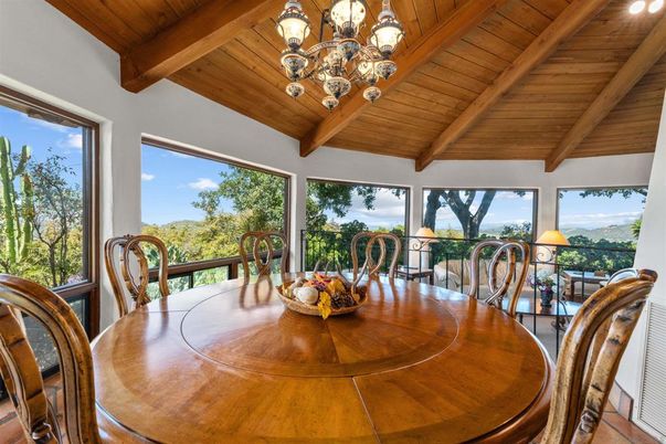 Chandelier, Dining room, Interior, Wooden Beams, Wooden Ceilings
