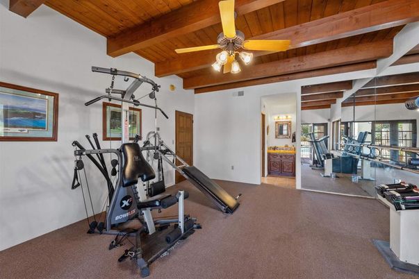 Fitness Equipment, Interior, Wooden Beams, Wooden Ceilings