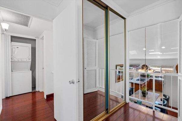 Interior, Recessed Lighting, Utility Closets, Washer, Wood Texture Flooring