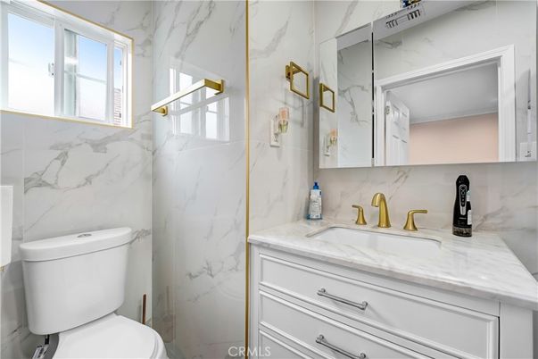 Bathroom, Glass Shower, Interior, Marble Walls