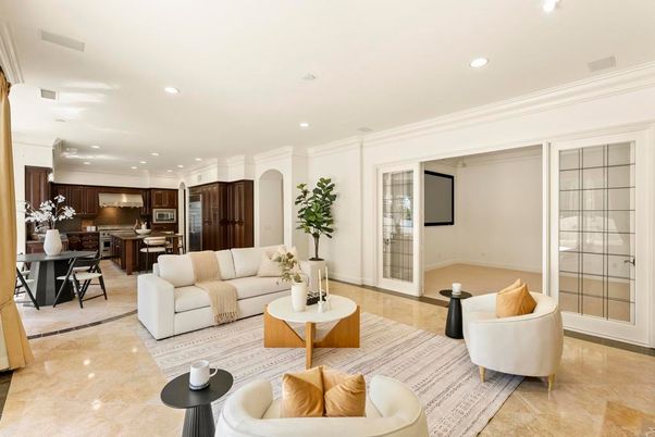 Dining room, Interior, Kitchen, Living room, Recessed Lighting