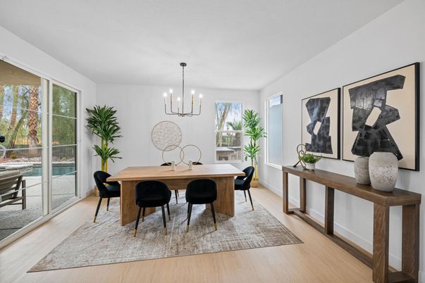 Chandelier, Dining room, Interior, Pendant Lights, Wood Texture Flooring