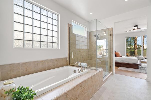 Bathroom, Bedroom, Glass Shower, Interior, Recessed Lighting