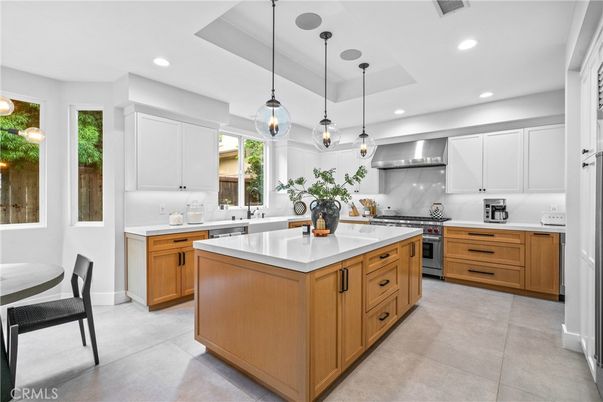 Interior, Kitchen, Pendant Lights, Recessed Lighting, Stainless Steel Appliances