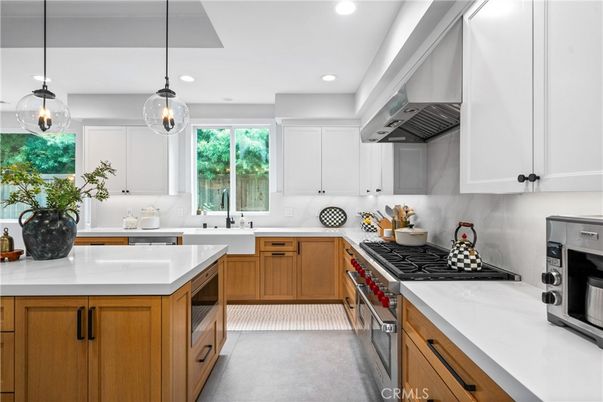 Interior, Kitchen, Pendant Lights, Recessed Lighting, Stainless Steel Appliances
