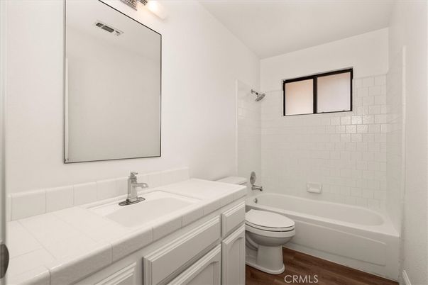 Bathroom, Interior, Tile Countertops, Wood Texture Flooring